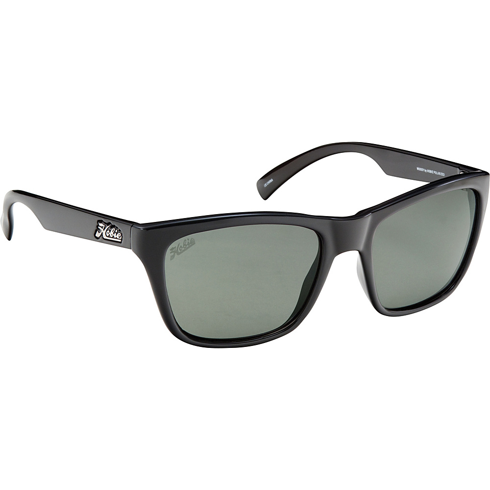 Hobie Eyewear Woody Sunglasses Shiny Black Frame With Grey PC Lens Hobie Eyewear Sunglasses