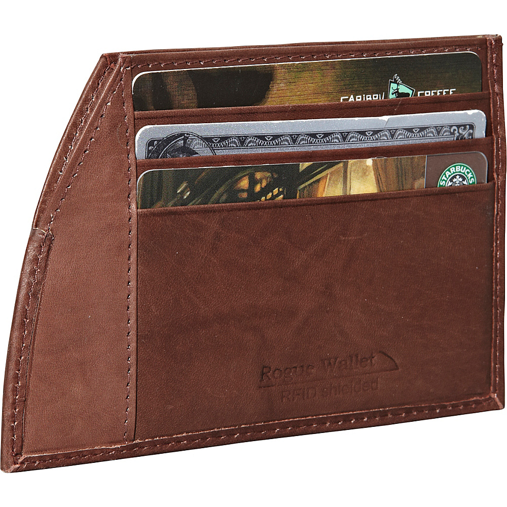Rogue Wallets RFID Traveler Series Money Clip Brown Rogue Wallets Men s Wallets