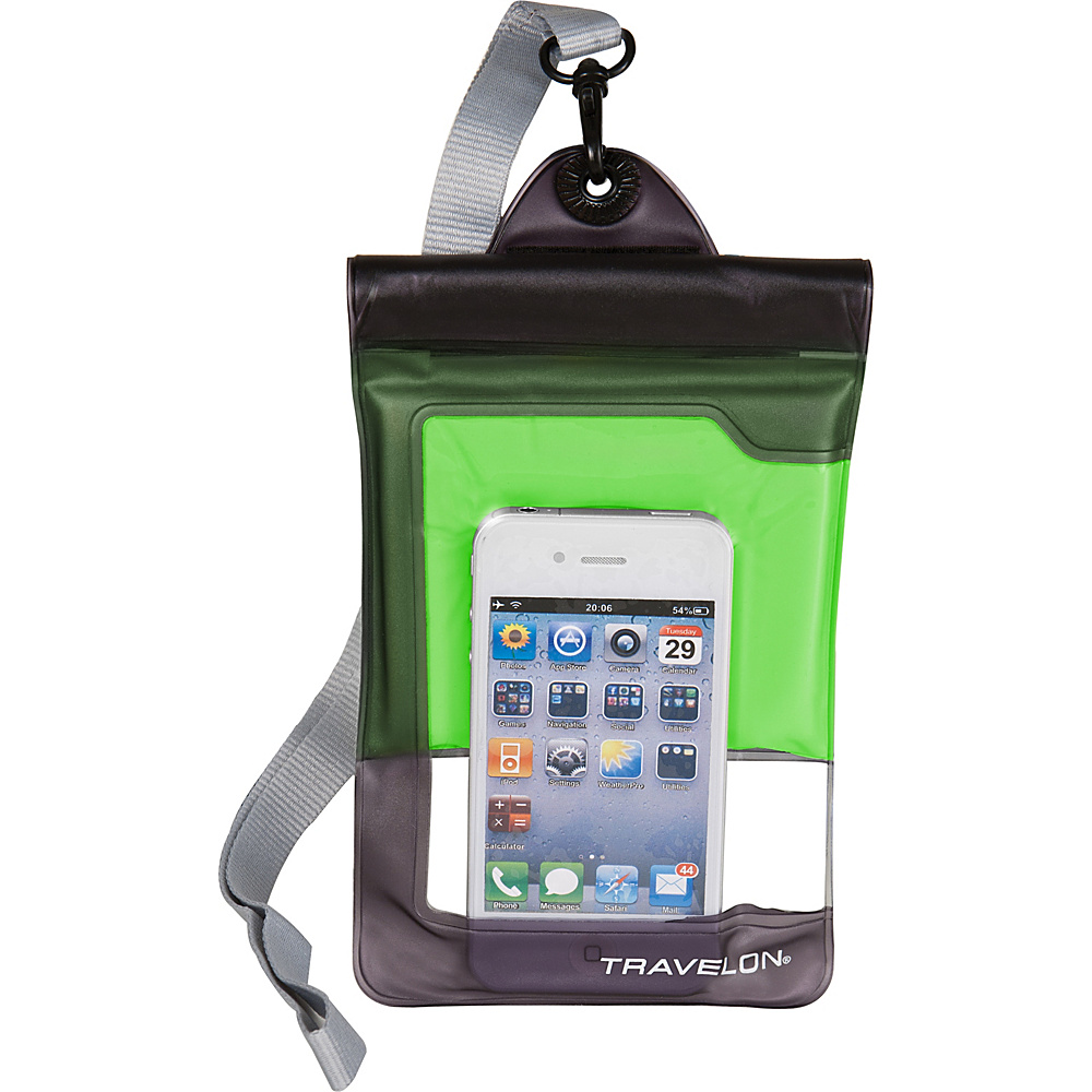 Travelon Waterproof Smart Phone Digital Camera Case Green Travelon Electronic Cases