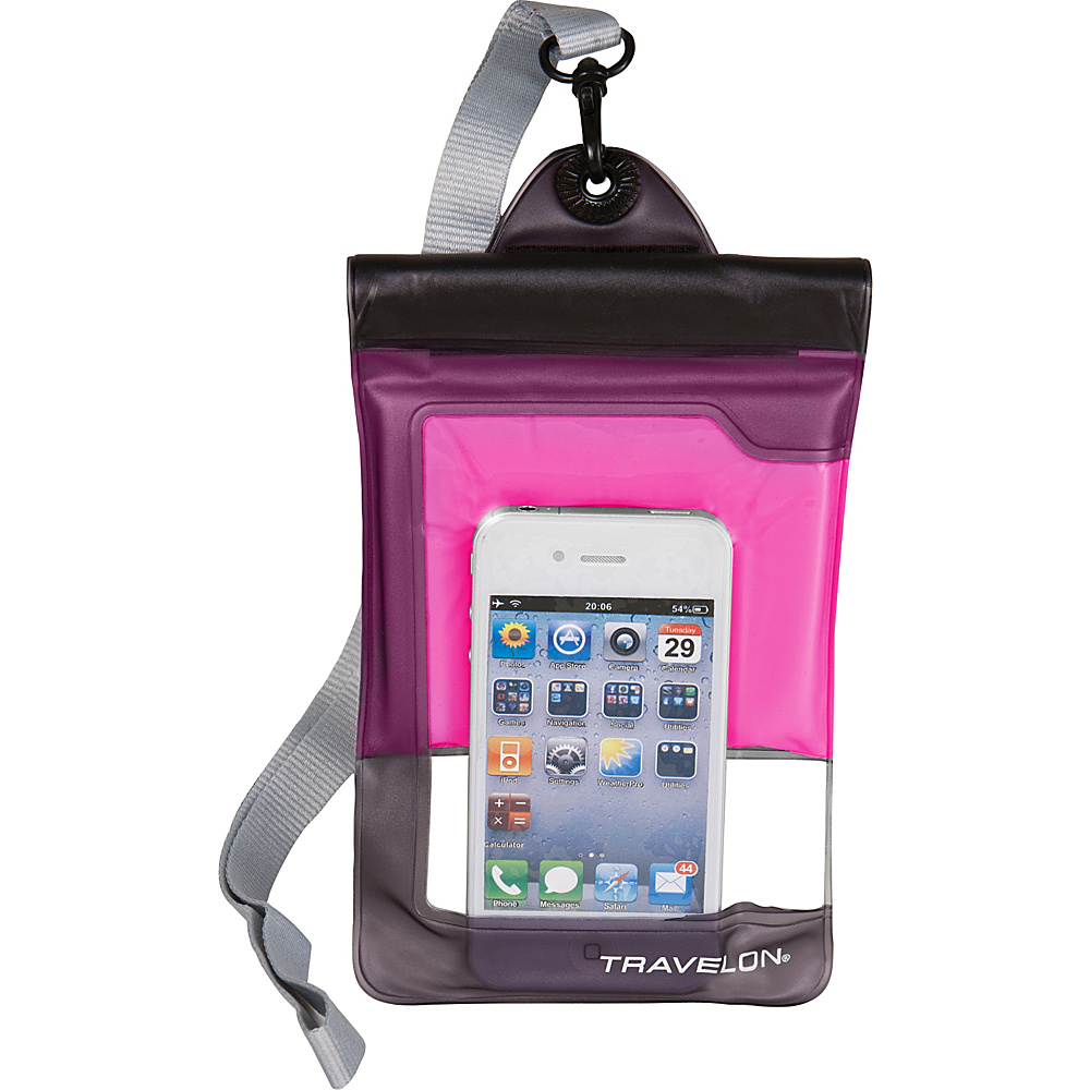 Travelon Waterproof Smart Phone Digital Camera Case Pink Travelon Electronic Cases