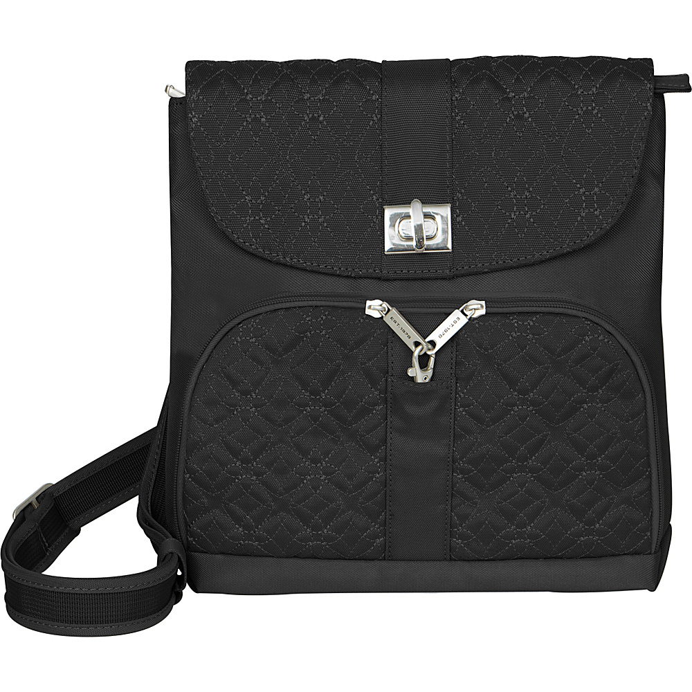 Travelon Anti Theft Signature Messenger Bag Black Travelon Fabric Handbags