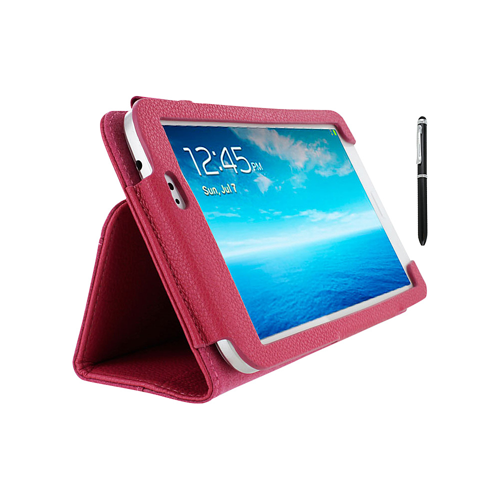 rooCASE Samsung Galaxy Tab 3 7.0 Dual Station Case w Stylus Magenta rooCASE Electronic Cases