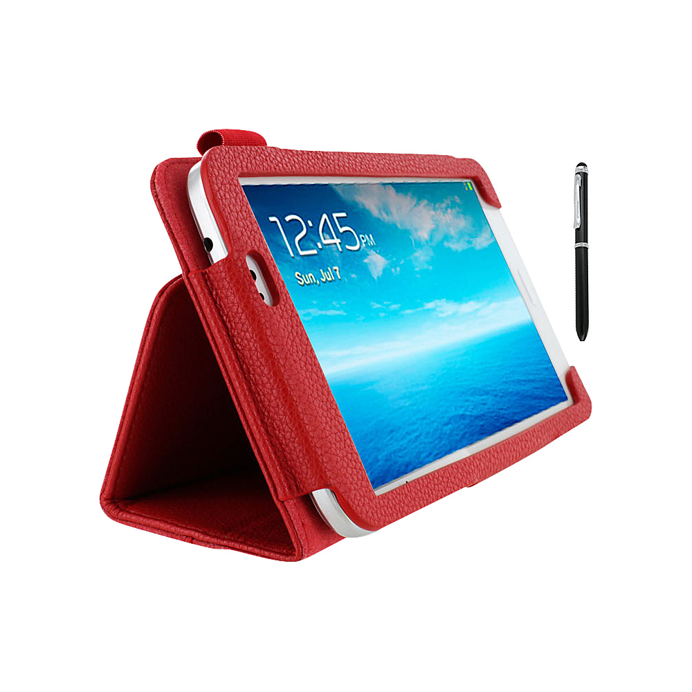 rooCASE Samsung Galaxy Tab 3 7.0 Dual Station Case w Stylus Red rooCASE Electronic Cases