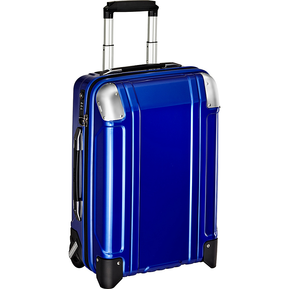 Zero Halliburton Geo Polycarbonate Carry On 2 Wheel Travel Case Blue Zero Halliburton Hardside Carry On