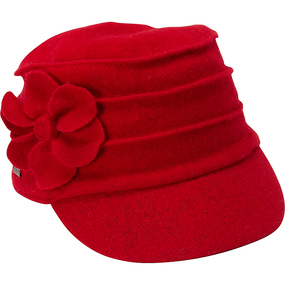 Betmar New York Ridge Flower Cap True Red Betmar New York Hats Gloves Scarves