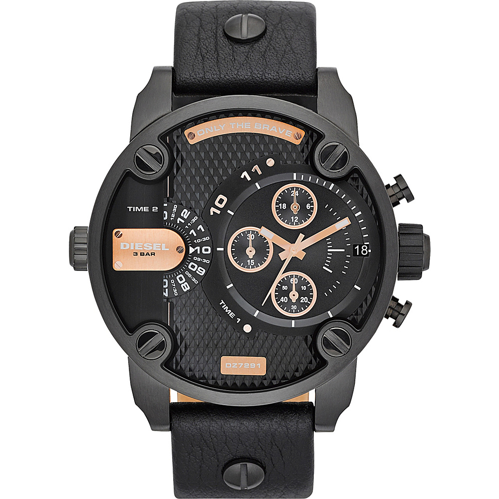 Diesel Watches Little Daddy Black and Rose Gold Diesel Watches Watches