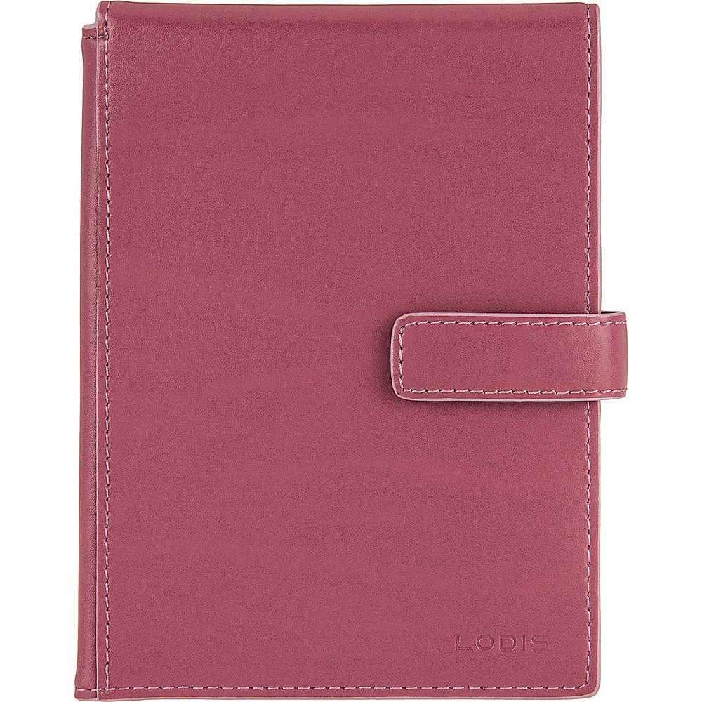Lodis Audrey Passport Wallet with Ticket Flap Fashion Colors Beet Iced Violet Lodis Travel Wallets
