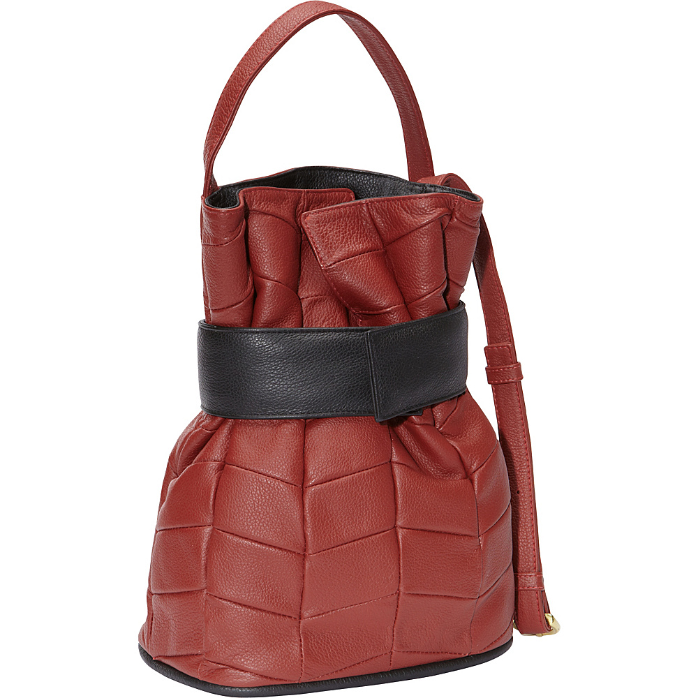 J. P. Ourse Cie. Madison Patchwork Berry Red Black J. P. Ourse Cie. Leather Handbags