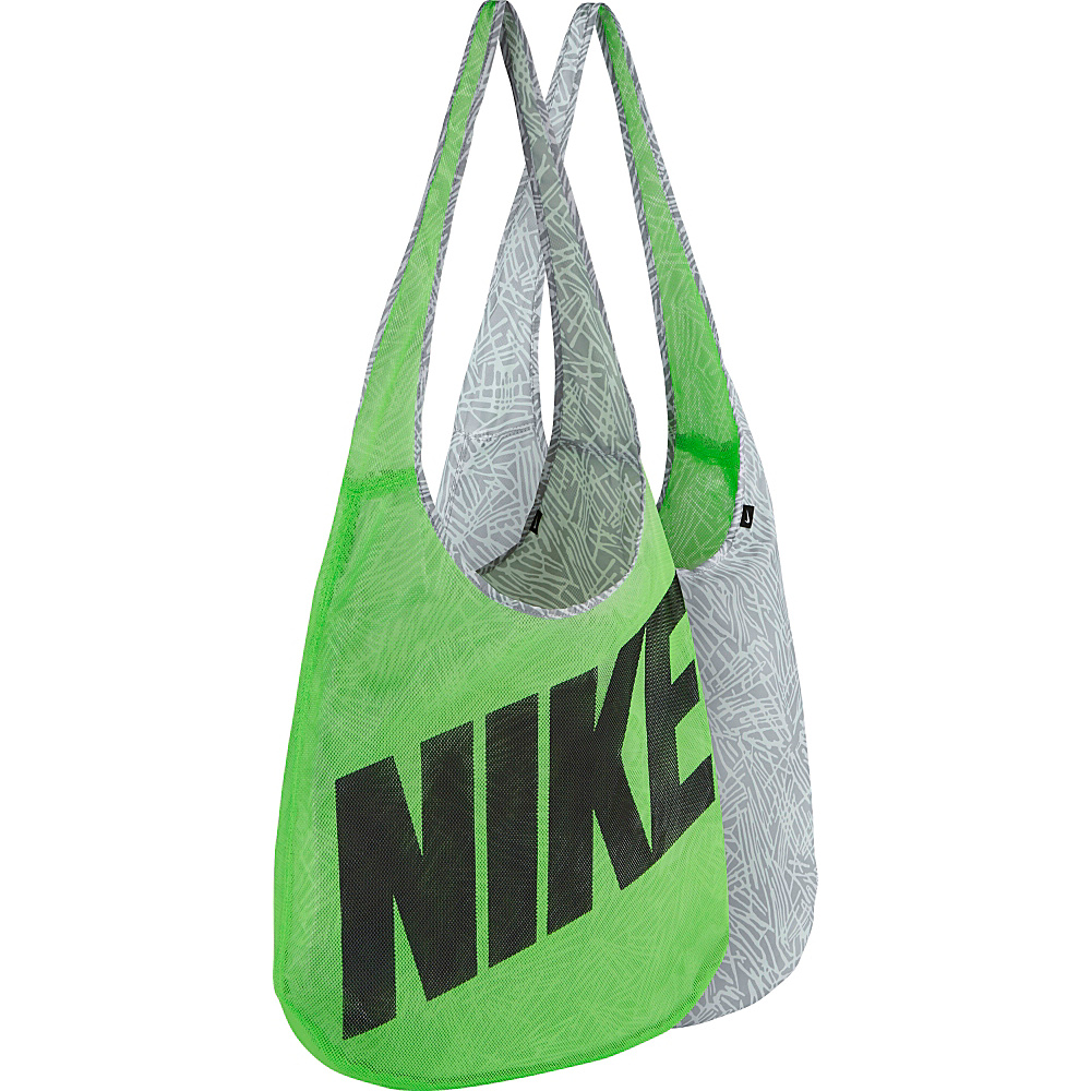 Nike Graphic Reversible Tote VOLTAGE GREEN WOLF GREY BLACK Nike Gym Bags