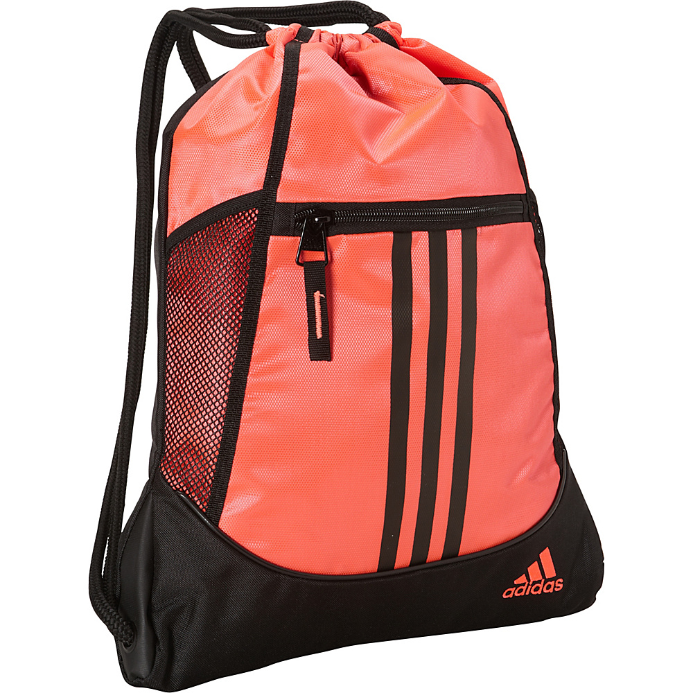 adidas Alliance II Sackpack Flash Red Black adidas School Day Hiking Backpacks