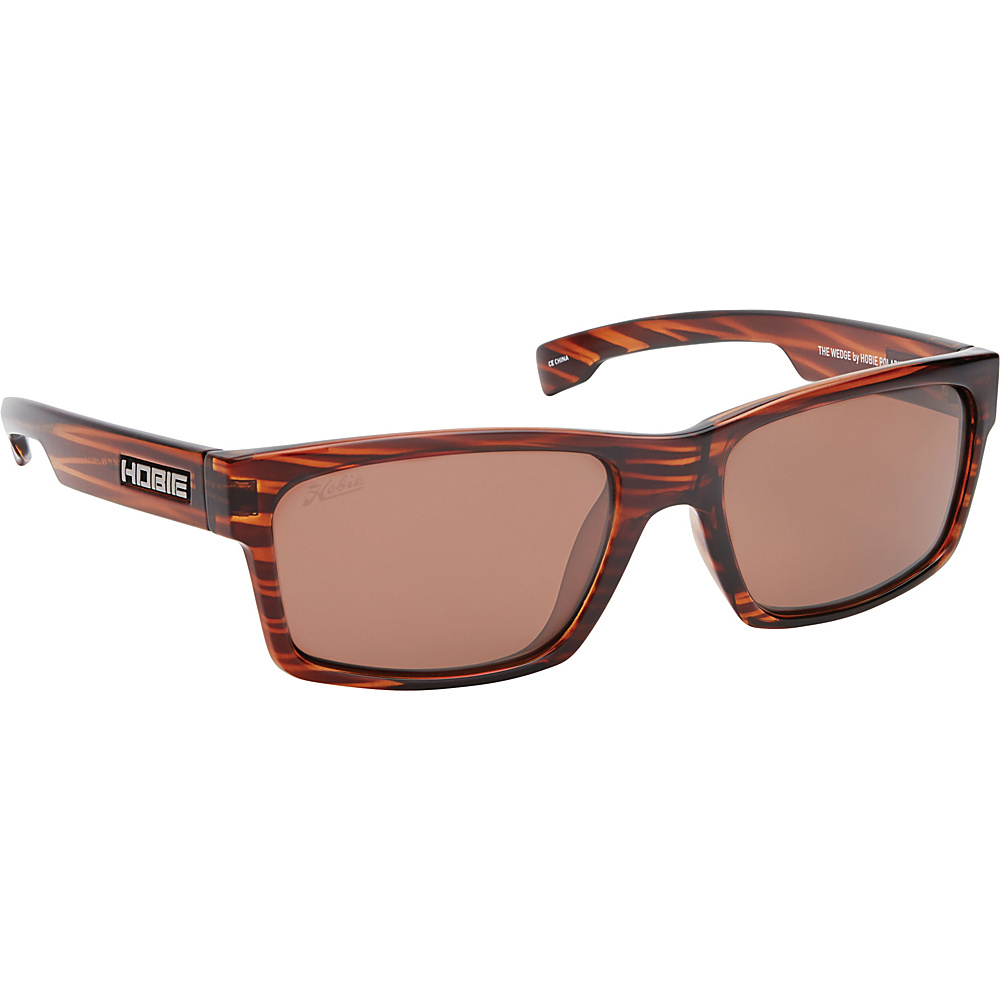 Hobie Eyewear The Wedge Sunglasses Shiny Brown Wood Grain Frame Copper Polarized PC Hobie Eyewear Sunglasses