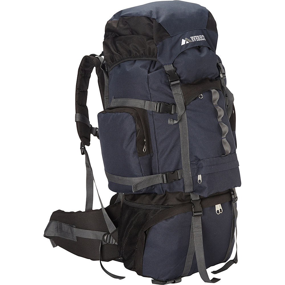 Everest Deluxe Hiking Pack Navy Black Everest Backpacking Packs