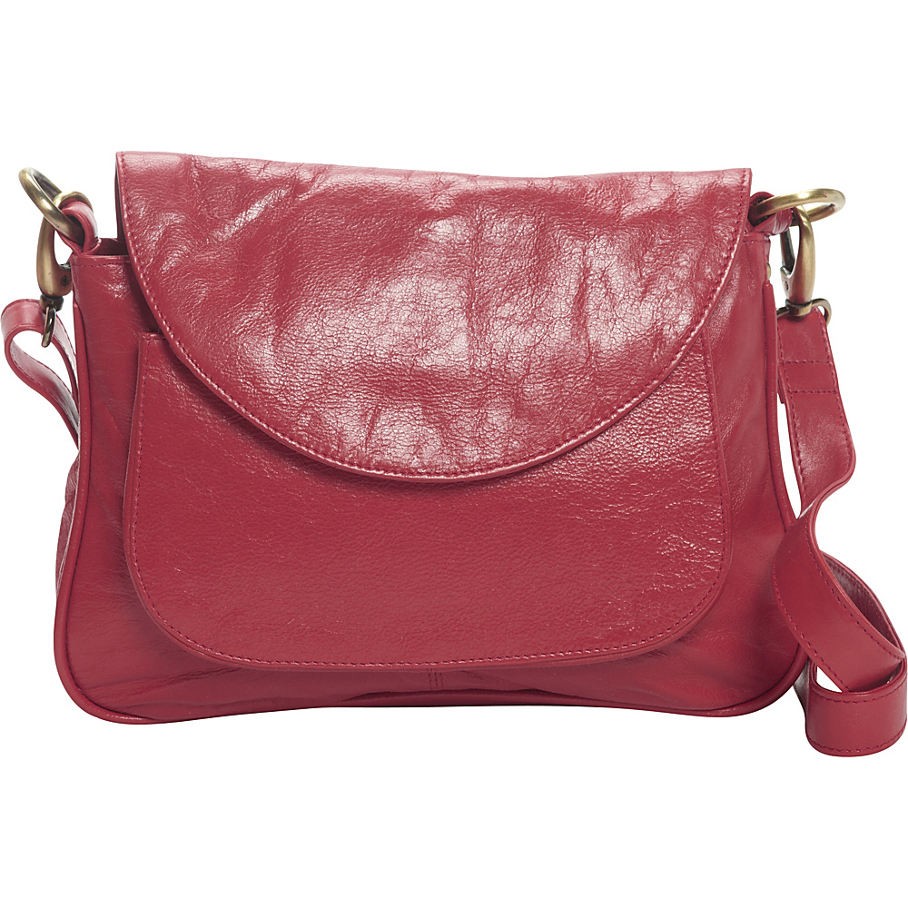 Latico Leathers Sabria Shoulder Bag Berry Latico Leathers Leather Handbags