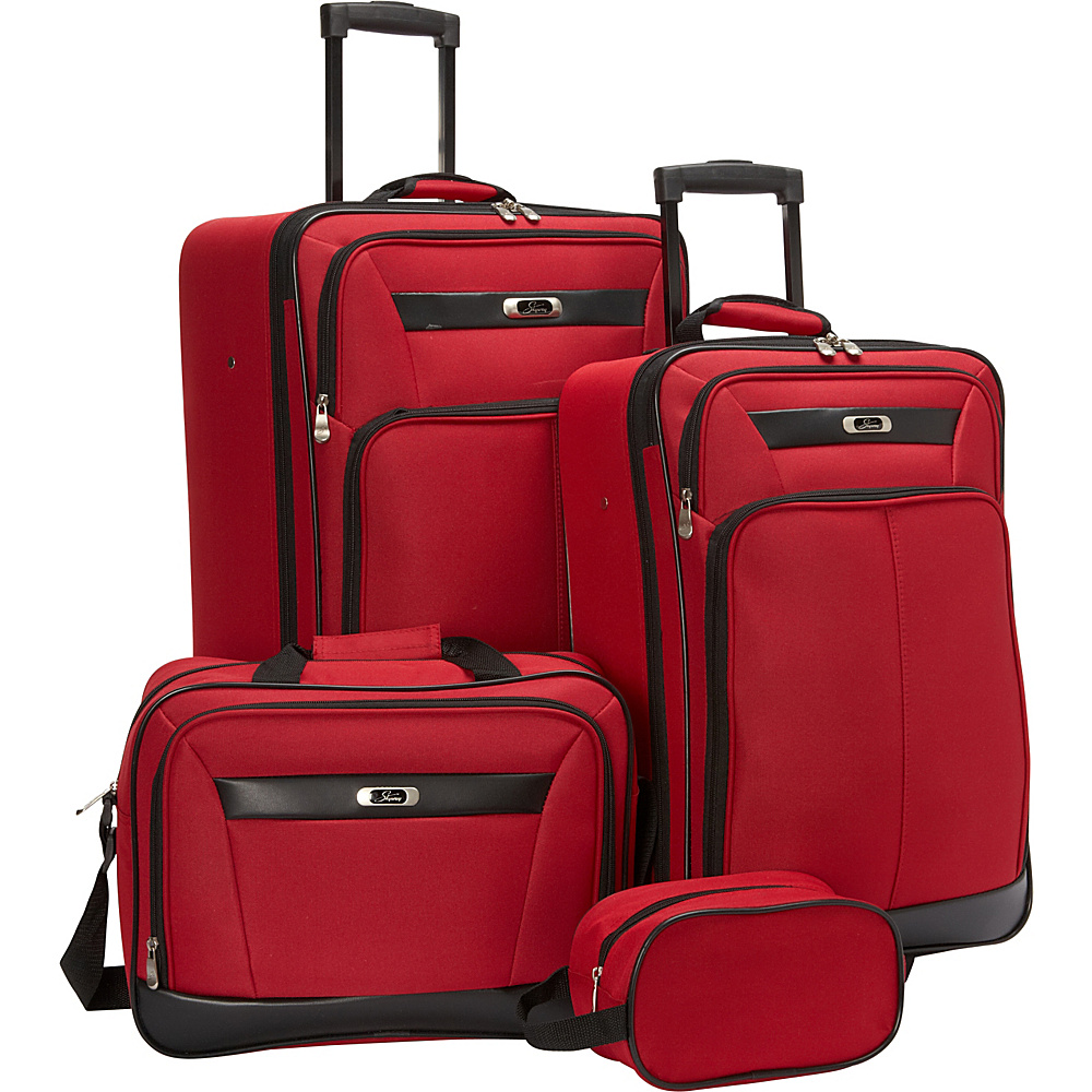 Skyway Desoto 2.0 4 Piece Travel Set True Red Skyway Luggage Sets
