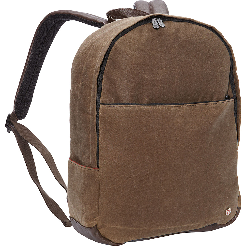 TOKEN University Waxed Backpack Dark Brown TOKEN Everyday Backpacks