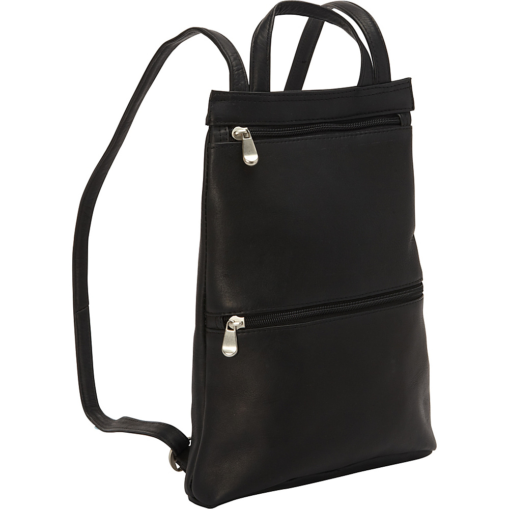 Le Donne Leather Tanya Slimpack Black Le Donne Leather Leather Handbags