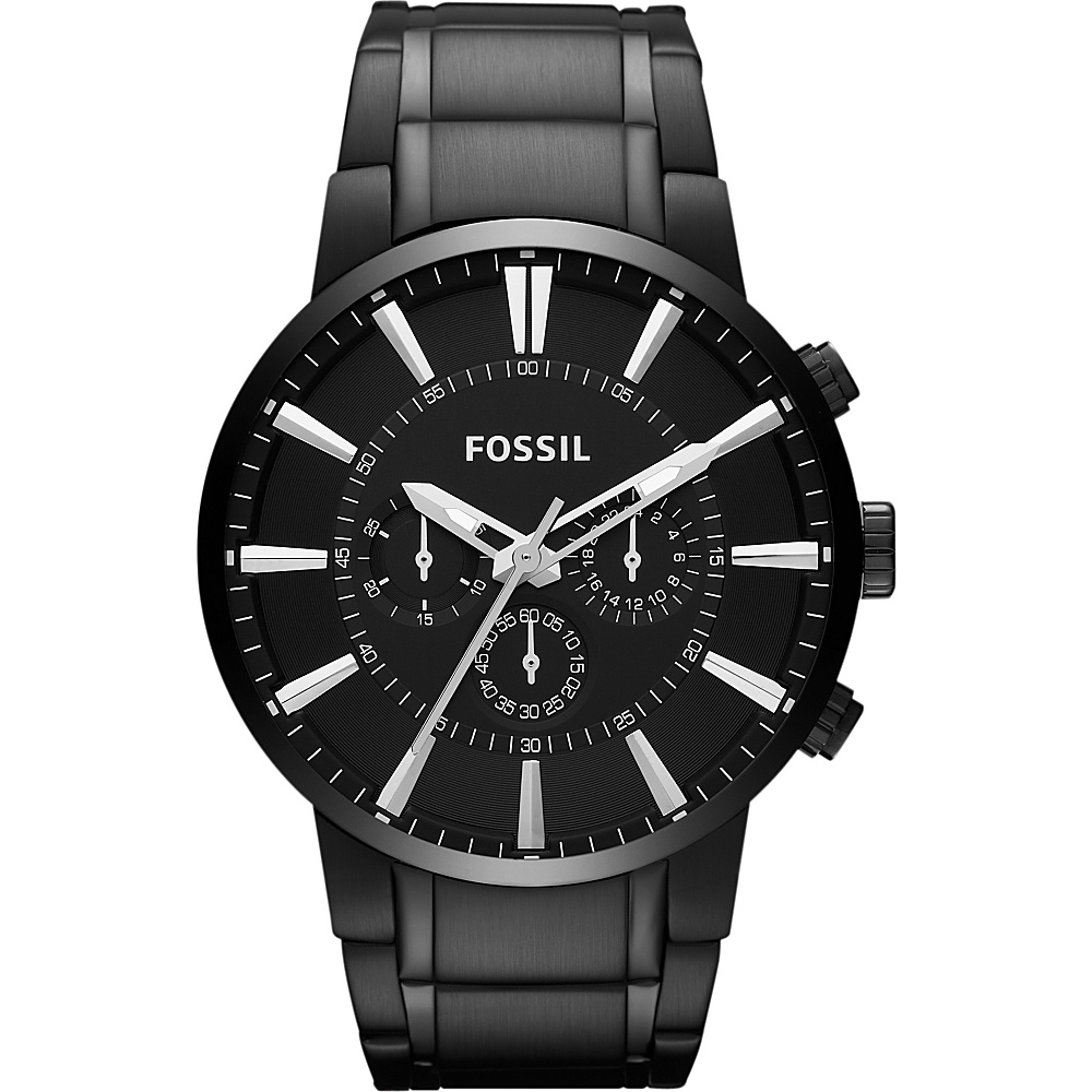 Fossil Chronograph Stainless Steel Watch Black Fossil Watches