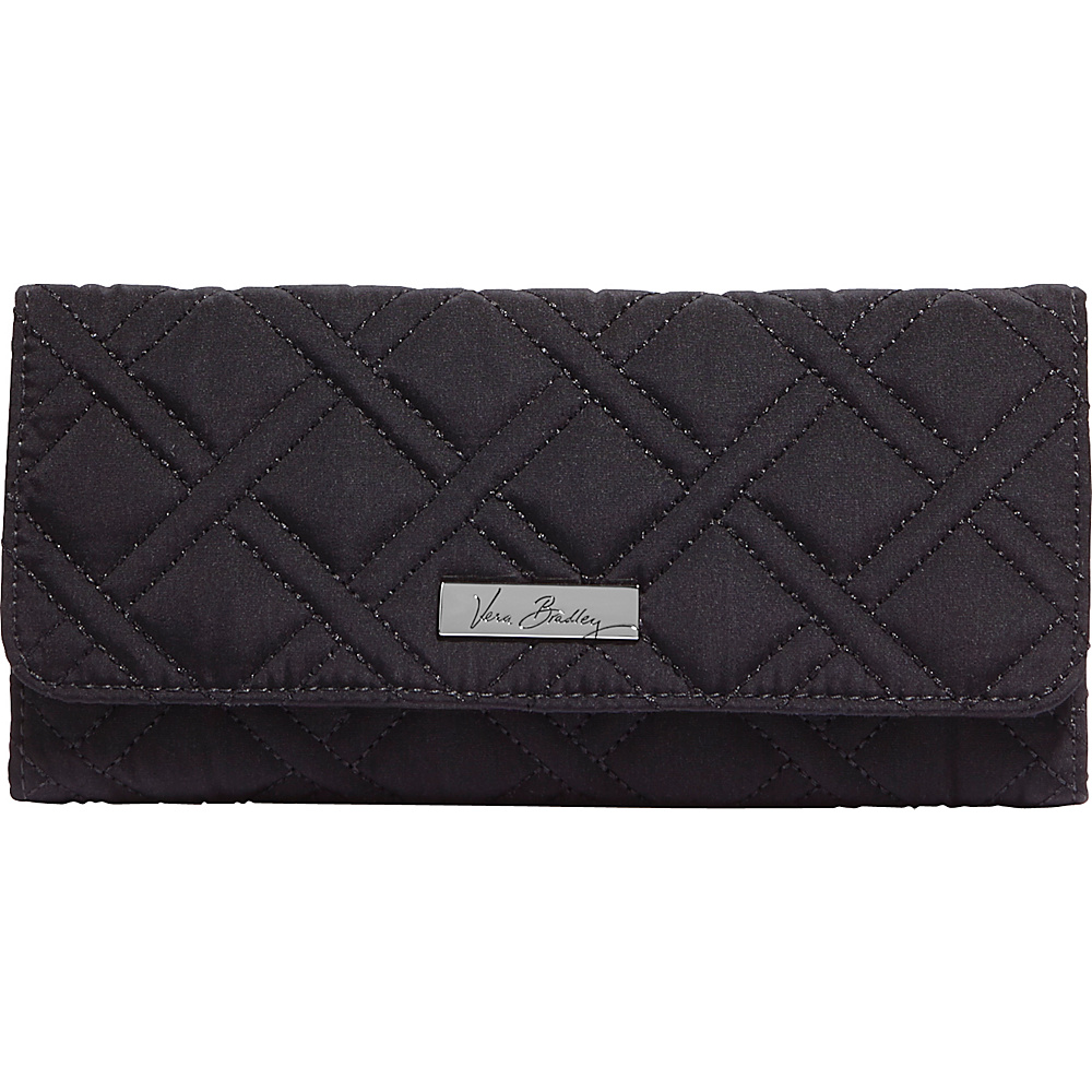 Vera Bradley Trifold Wallet Solids Classic Black Vera Bradley Ladies Clutch Wallets
