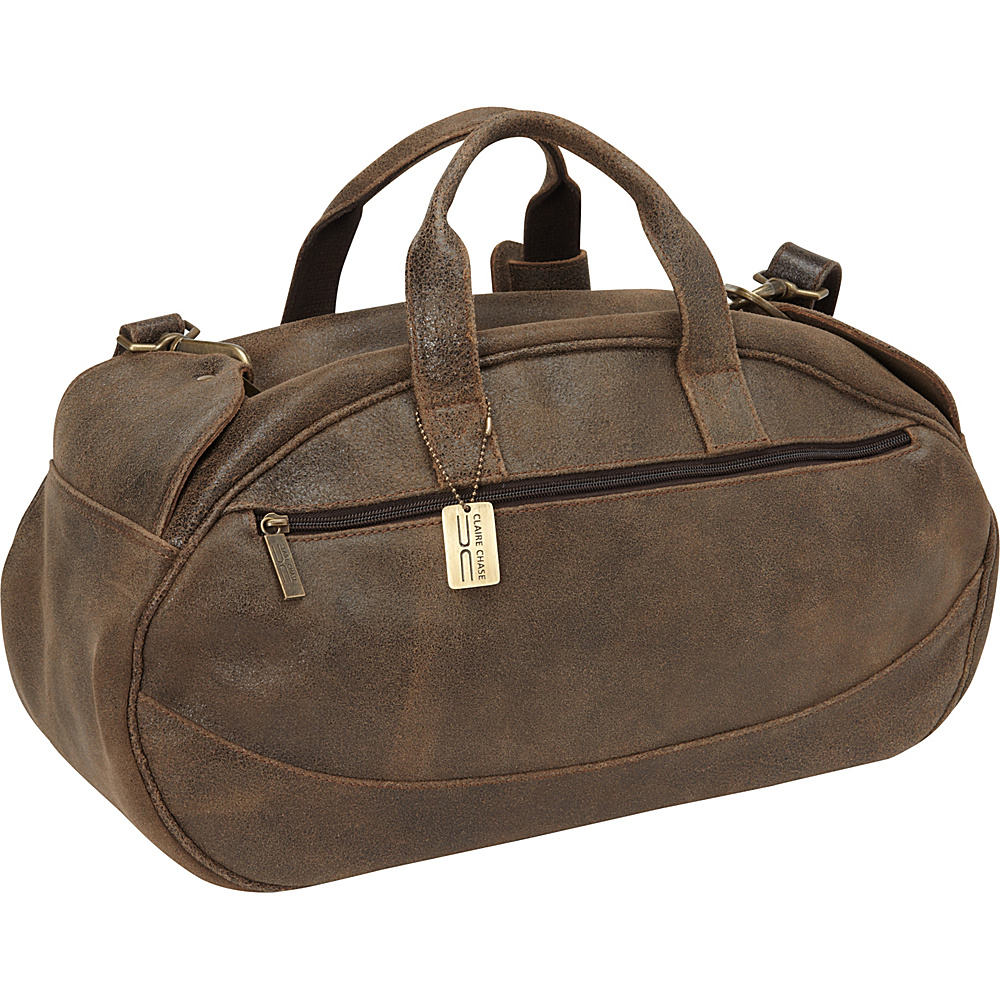 ClaireChase Underseat Duffel Distressed Brown ClaireChase Travel Duffels