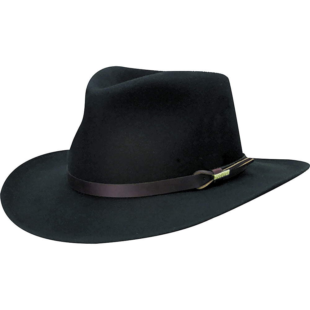 Woolrich Crushable Felt Outback Hat Black Medium Woolrich Hats Gloves Scarves