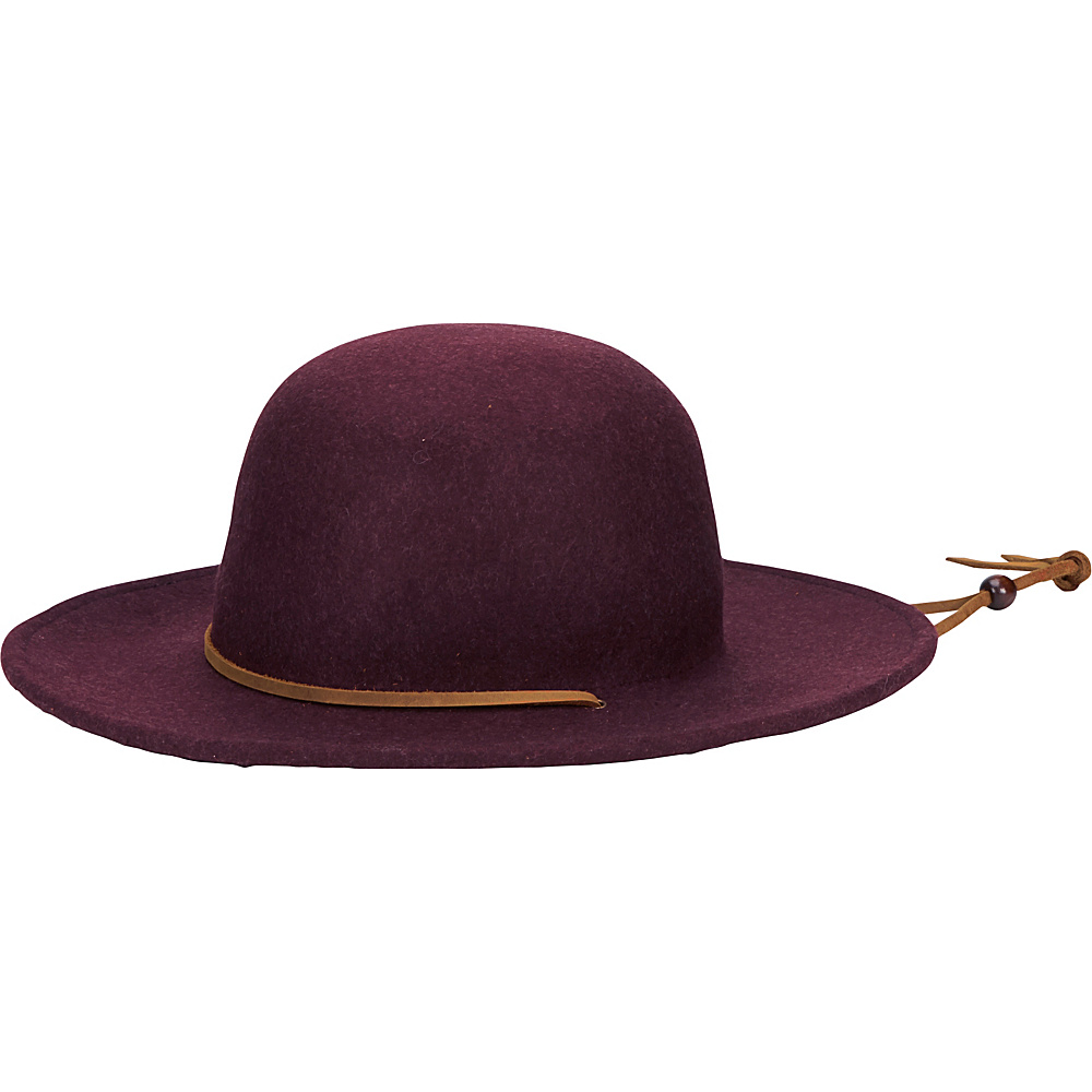 San Diego Hat Felt Round Top Floppy Hat with Leather Band Mix Wine San Diego Hat Hats