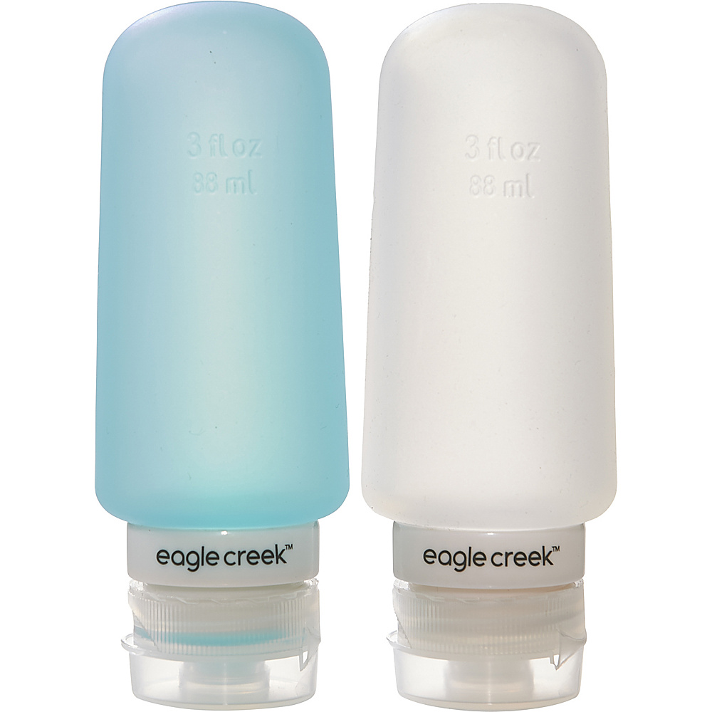 Eagle Creek Pack It Silicone Bottles 3 Oz Clear Aqua Eagle Creek Travel Comfort and Health