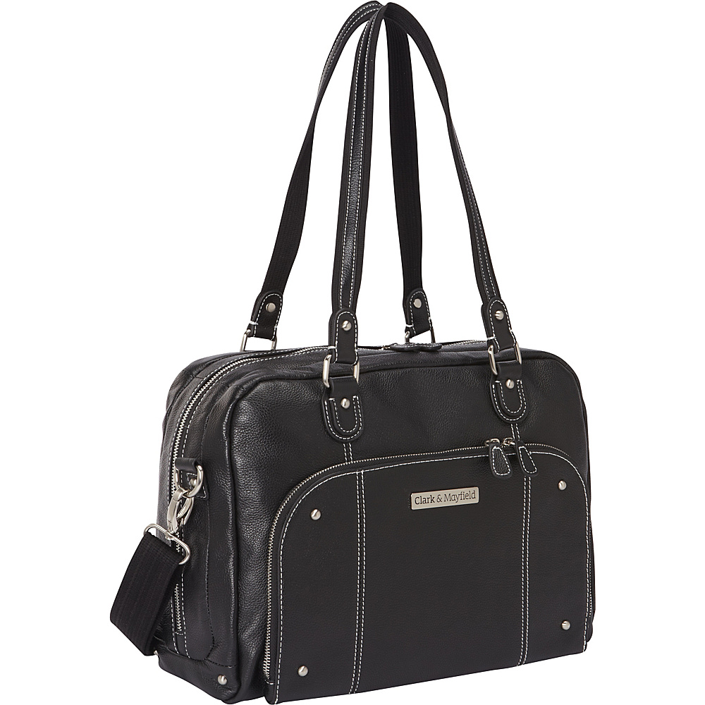 Clark Mayfield Morrison Leather Laptop Handbag 14.4 Black Clark Mayfield Women s Business Bags