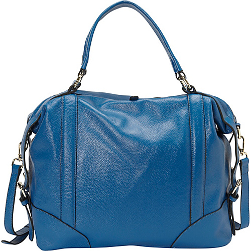 Donna Bella Designs Vivian Shoulder Bag Blue - Donna Bella Designs Leather Handbags