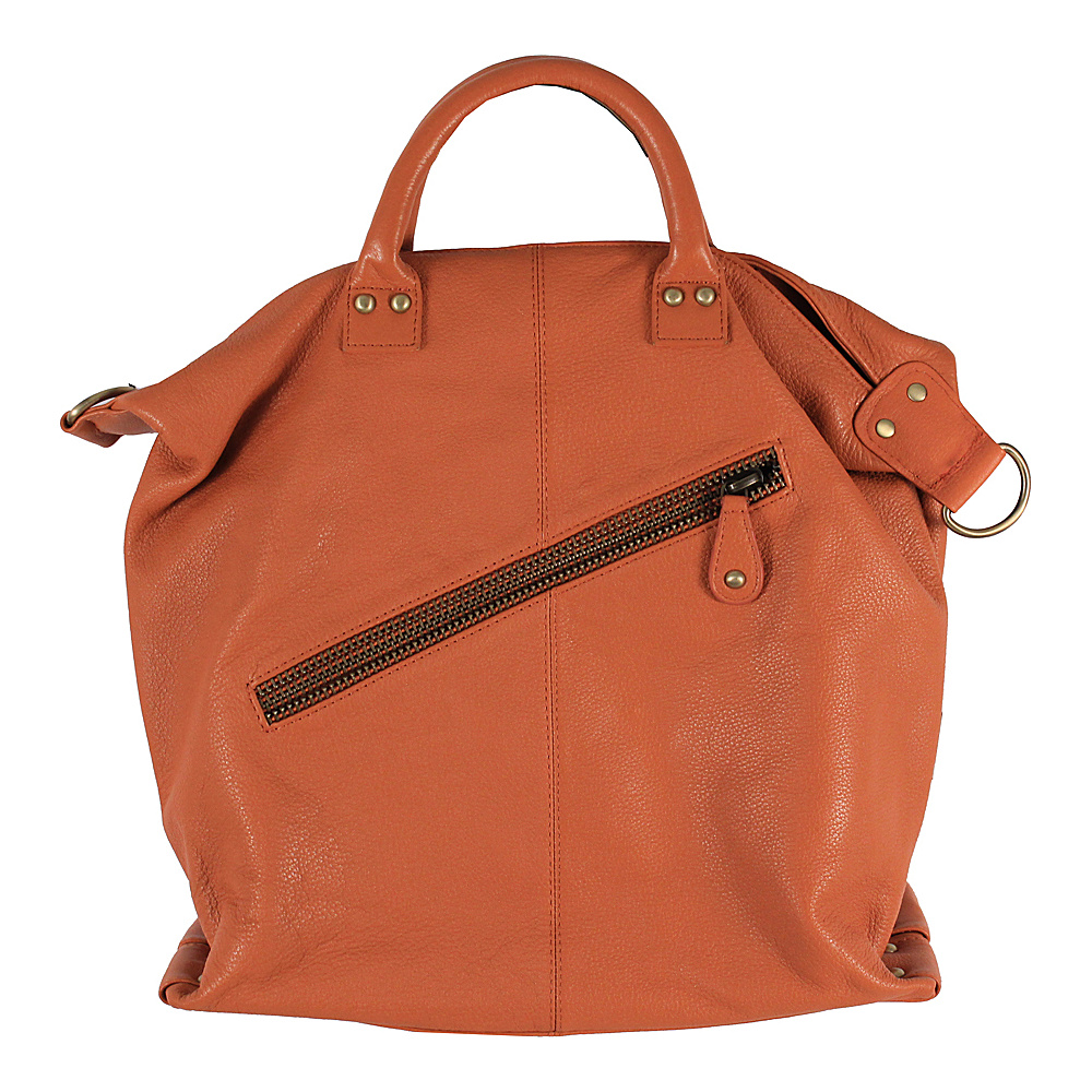 Latico Leathers Michaela Satchel Orange Latico Leathers Leather Handbags