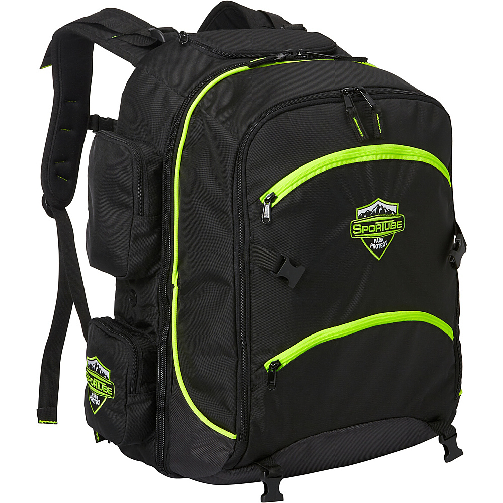 Sportube Overheader Gear and Boot Backpack Green Black Sportube Ski and Snowboard Bags