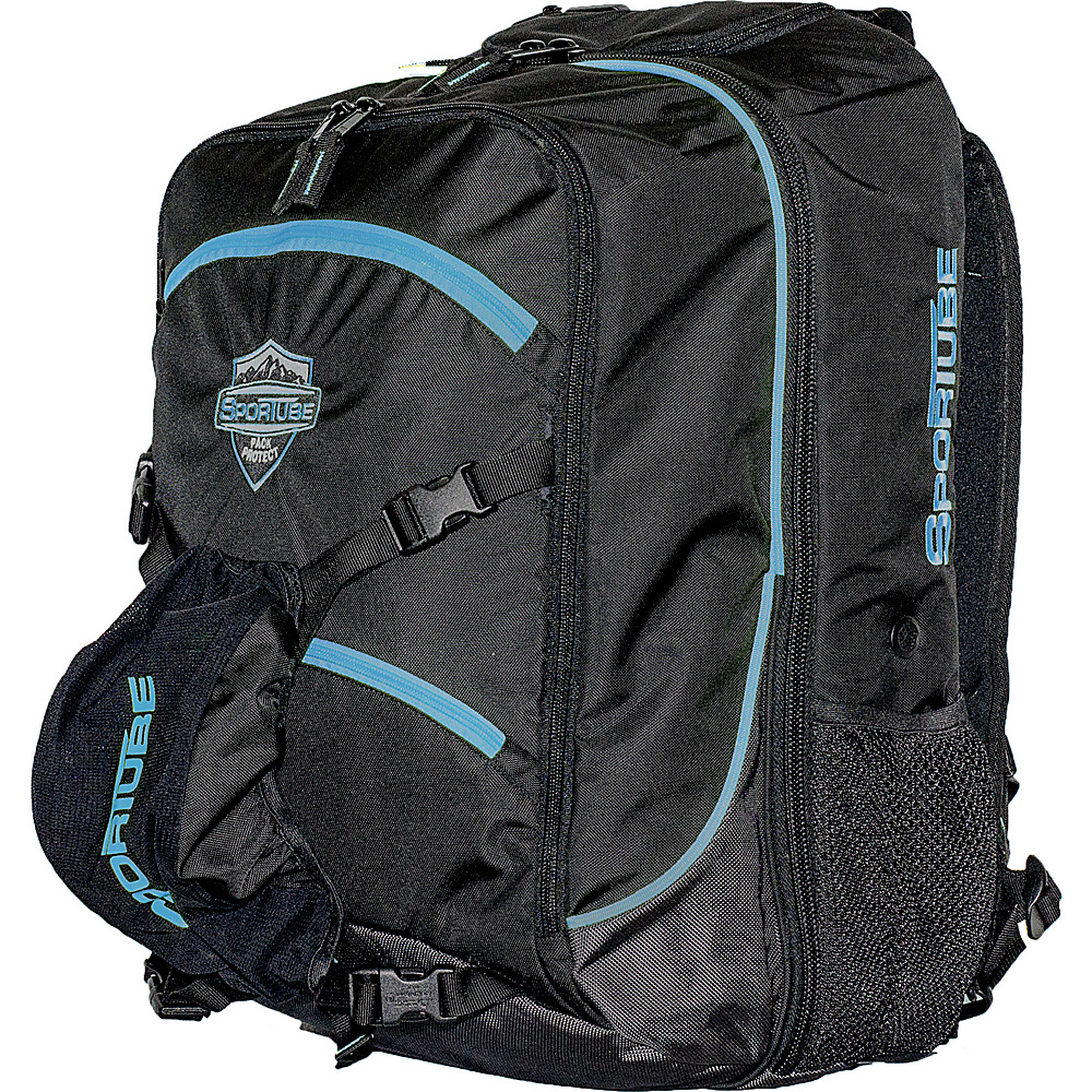 Sportube Overheader Gear and Boot Backpack Black Blue Sportube Ski and Snowboard Bags