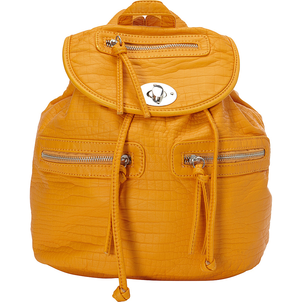 Donna Bella Designs Little Kada Mini Backpack Bright Orange Donna Bella Designs Manmade Handbags