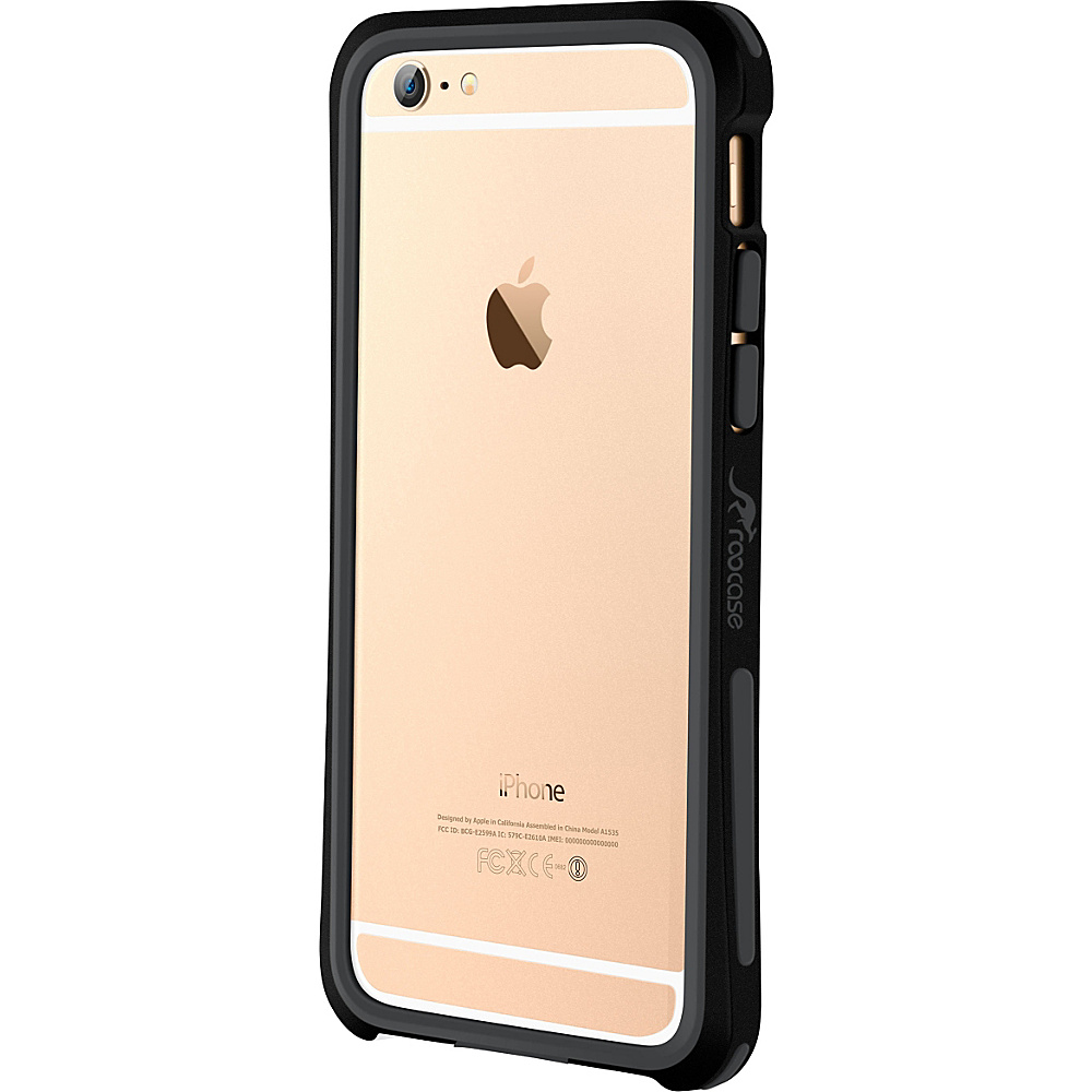 rooCASE Ultra Slim Fit Linear Bumper Case Cover for iPhone 6 6s 4.7 Metallic Black rooCASE Electronic Cases