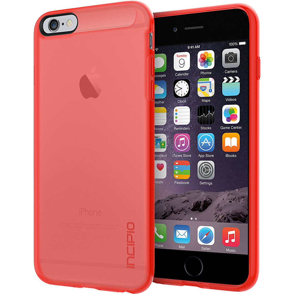 Incipio NGP for iPhone 6 6s Plus Case Translucent Neon Red Incipio Electronic Cases
