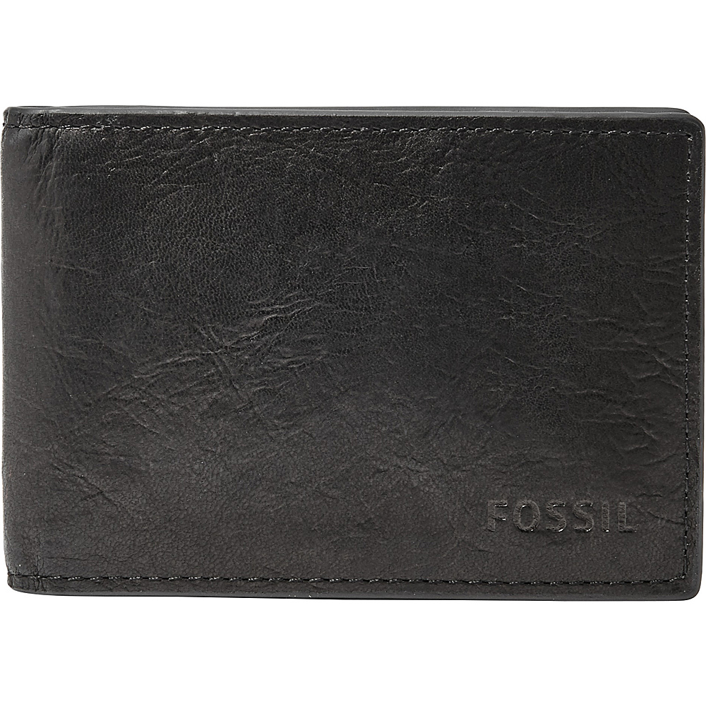 Fossil Ingram Flip Bifold Front Pocket Wallet Black Fossil Men s Wallets