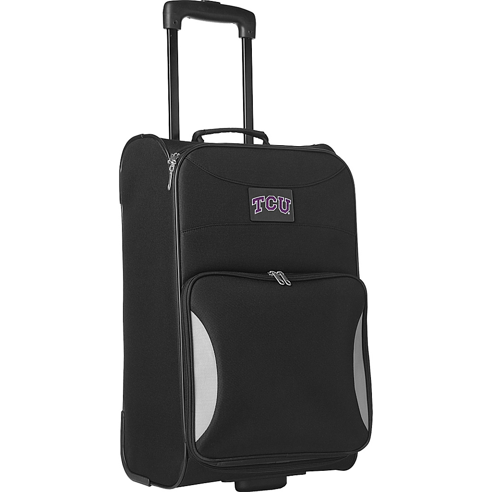 Denco Sports Luggage NCAA 21 Steadfast Upright Carry on Texas Christian University Horned Frogs Denco Sports Luggage Small Rolling Luggage