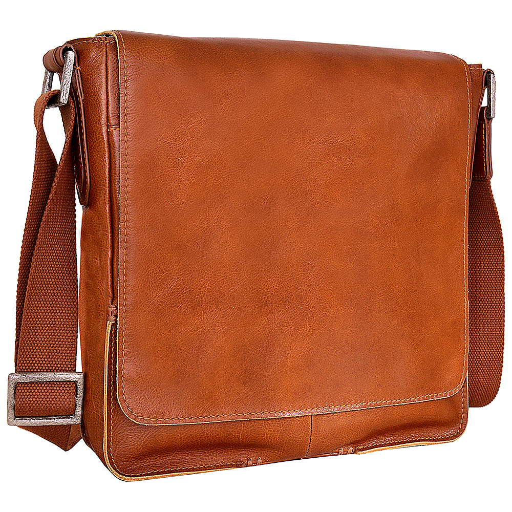 Hidesign Fred Leather Business Laptop Messenger Crossbody Bag Tan Hidesign Messenger Bags
