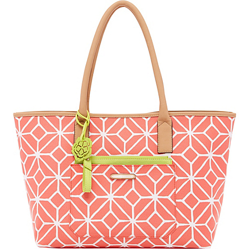 Trina Turk Poolside Shopper Coral Trellis - Trina Turk Designer Handbags