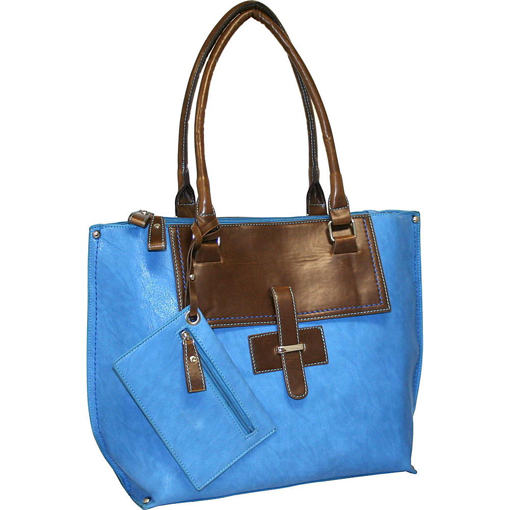 Punto Uno Tailored Tote Denim Punto Uno Manmade Handbags