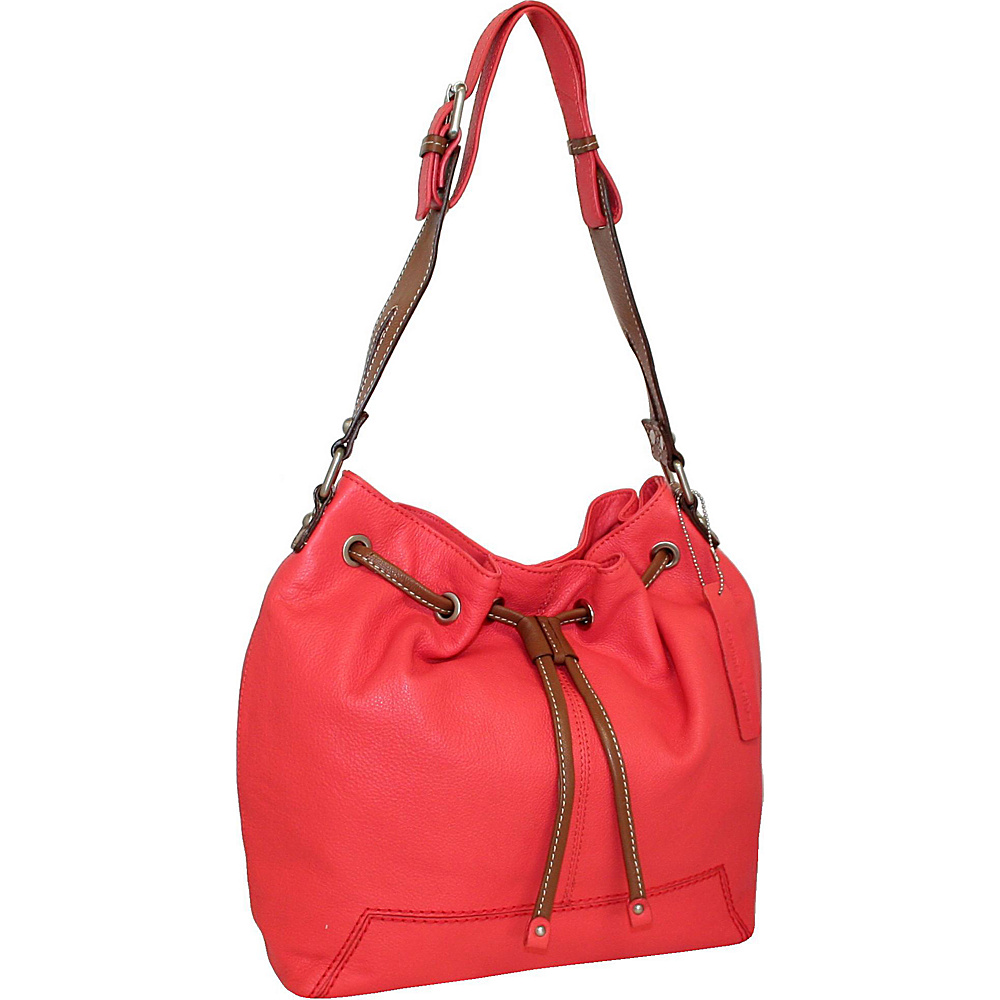 Nino Bossi Its a Draw Shoulder Bag Coral Nino Bossi Leather Handbags
