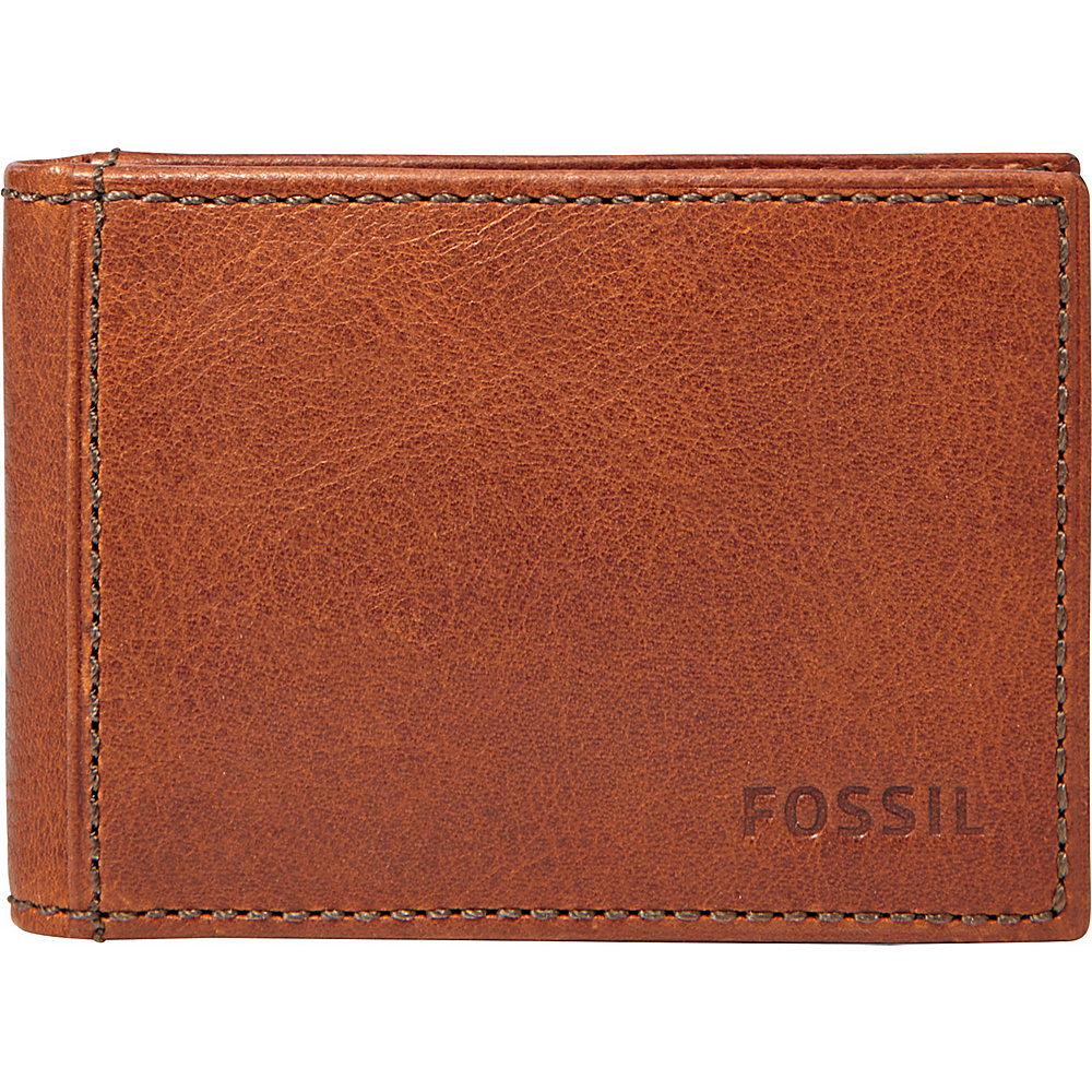 Fossil Conner Slim Money Clip Bifold Cognac Fossil Men s Wallets