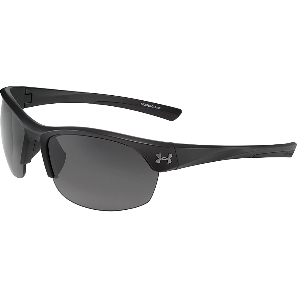Under Armour Eyewear Marbella Sunglasses Shiny Black Black Frame Gray Lens Under Armour Eyewear Sunglasses
