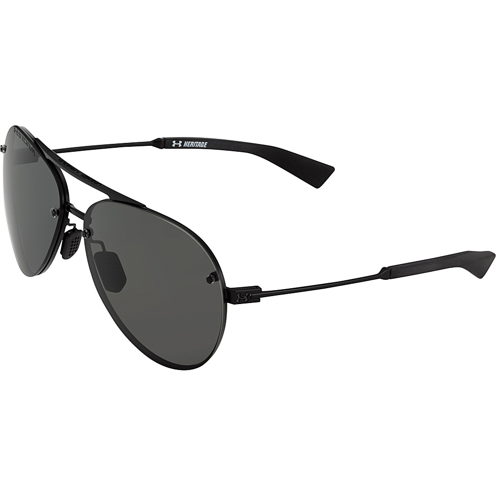 Under Armour Eyewear Double Down Storm Sunglasses Satin Black Gray Storm Polarized Under Armour Eyewear Sunglasses