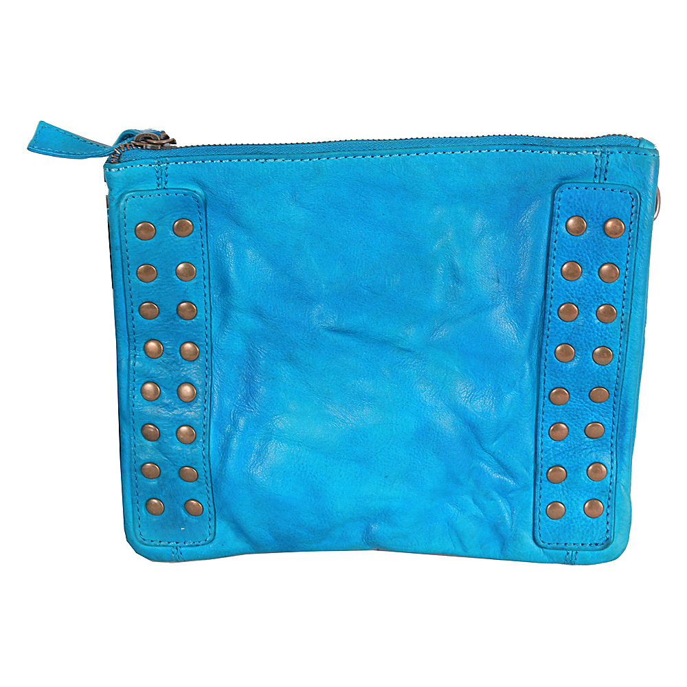 Latico Leathers Bleecker Crossbody Crinkle Blue Latico Leathers Leather Handbags