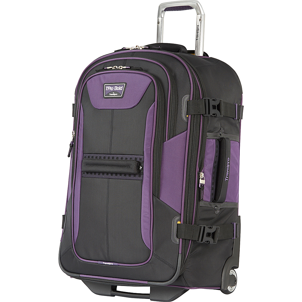 Travelpro T Pro Bold 2.0 25 Expandable Rollaboard Black amp; Purple Travelpro Softside Checked