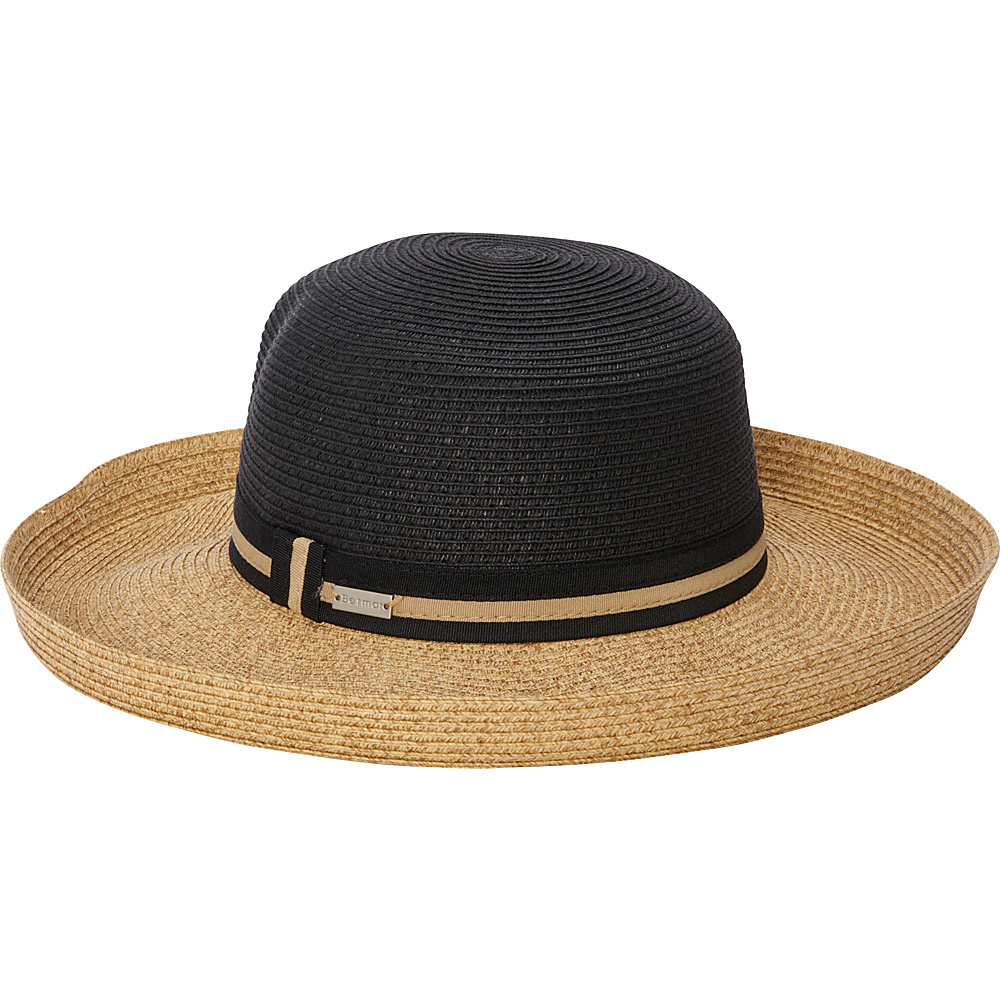 Betmar New York Perla Wide Brim Hat Black Natural Betmar New York Hats