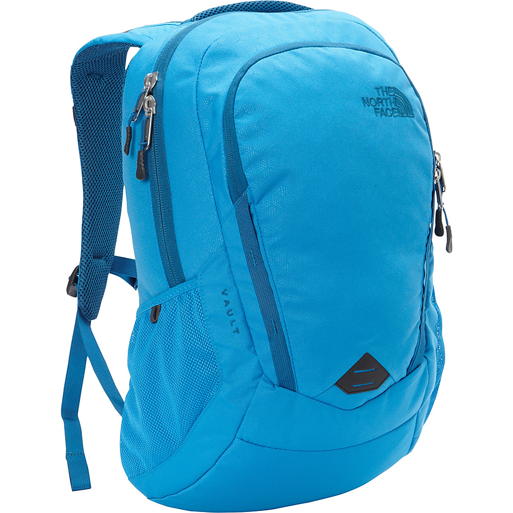 The North Face Vault Laptop Backpack Blue Aster Emboss Banff Blue The North Face Business Laptop Backpacks