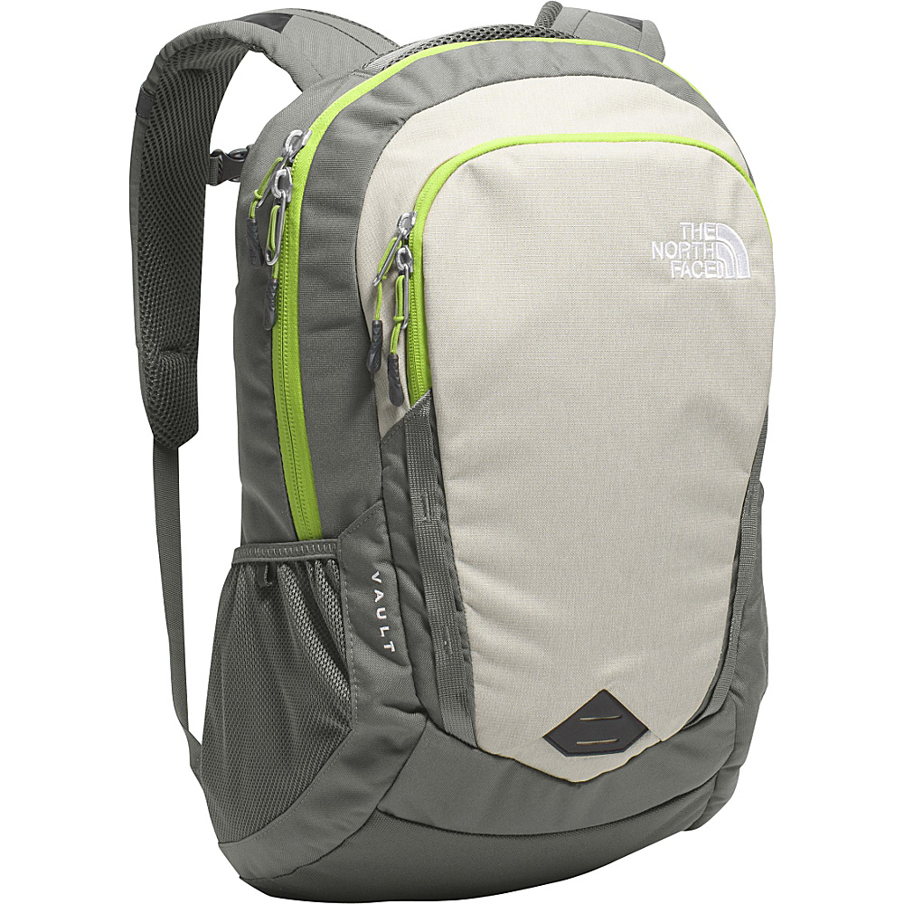 The North Face Vault Laptop Backpack London Fog Heather Chive Green The North Face Laptop Backpacks