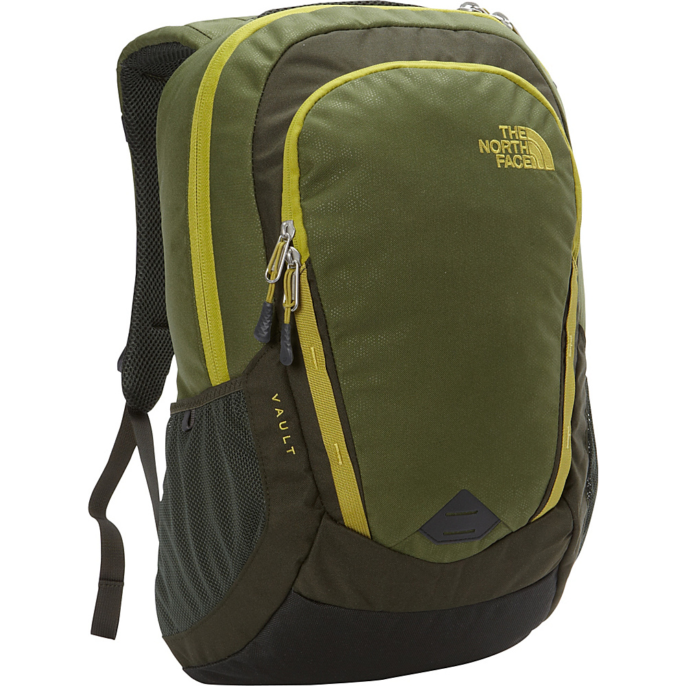 The North Face Vault Laptop Backpack Terrarium Green Emboss Lemongrass Green The North Face Business Laptop Backpacks