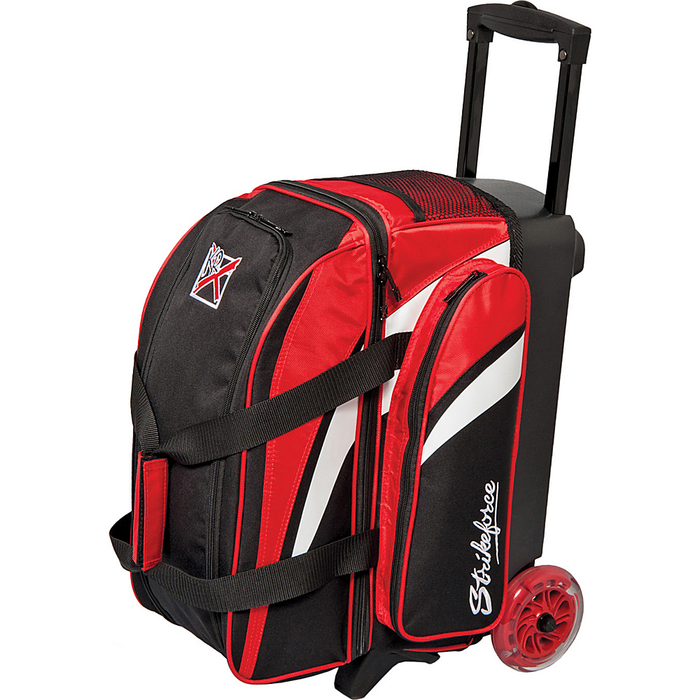 KR Strikeforce Bowling Cruiser Smooth Double Bowling Ball Roller Bag Red White Black KR Strikeforce Bowling Bowling Bags
